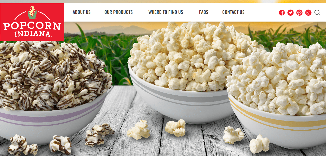 contoh website makanan ringan popcorn indiana