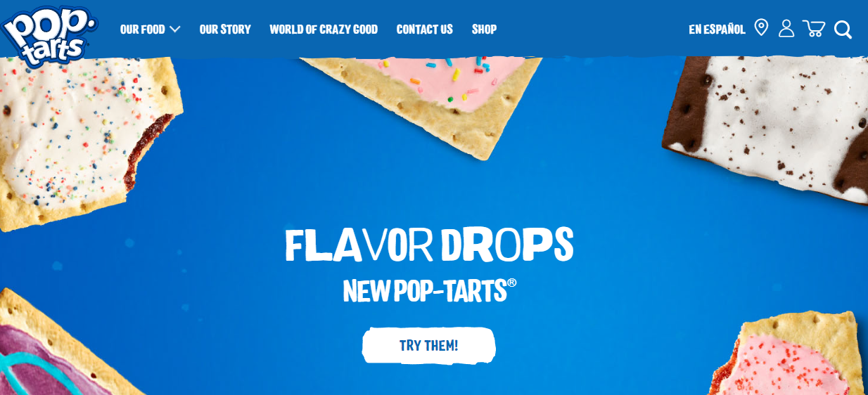 contoh website makanan ringan poptarts