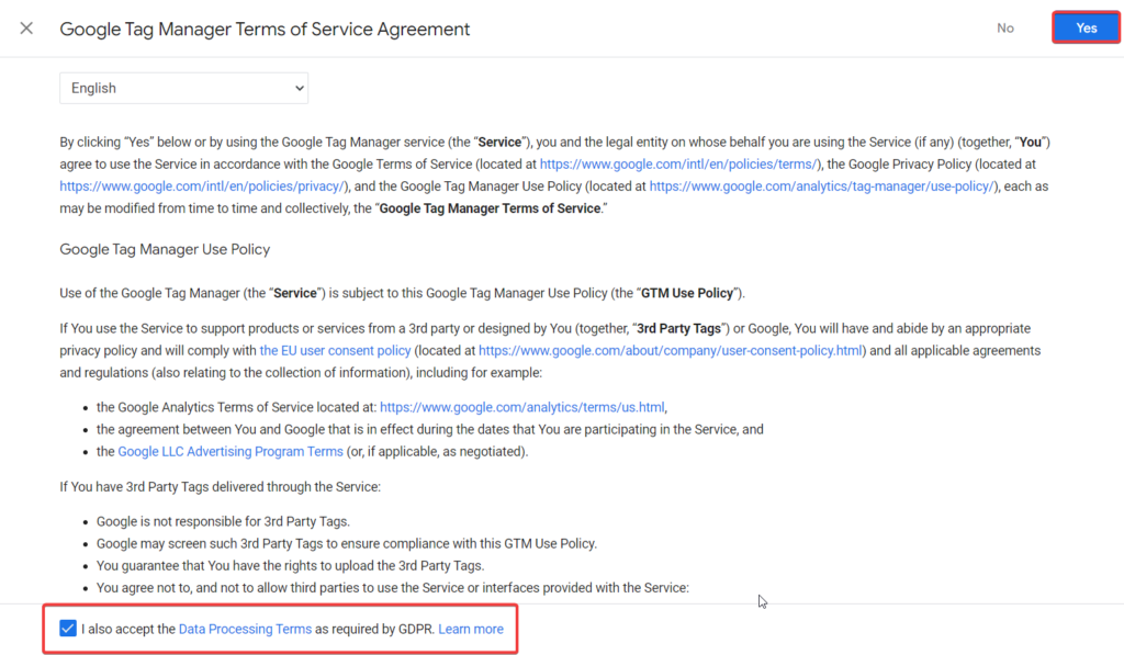 Selanjutnya, Anda akan mendapatkan ID Google Tag Manager